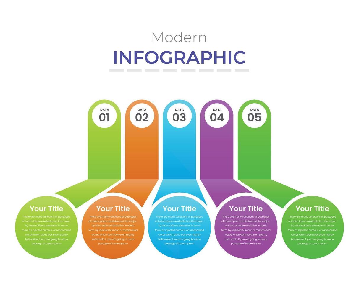 Business Infographic with note paper design . vector
