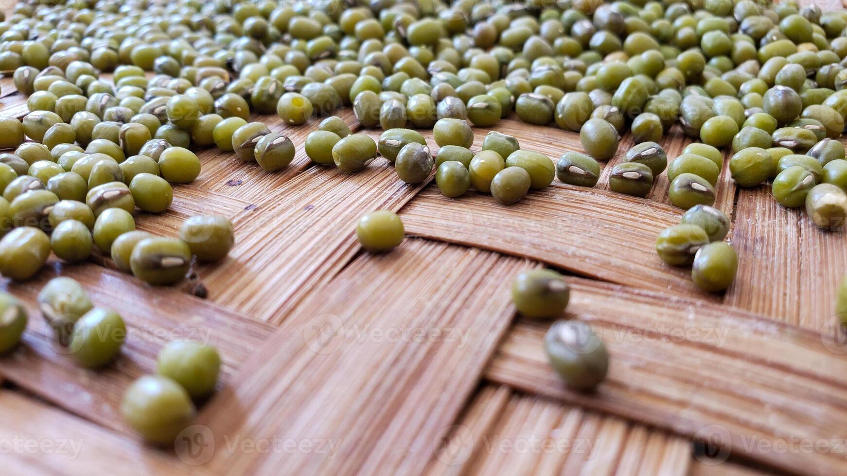 close up of raw mung beans photo