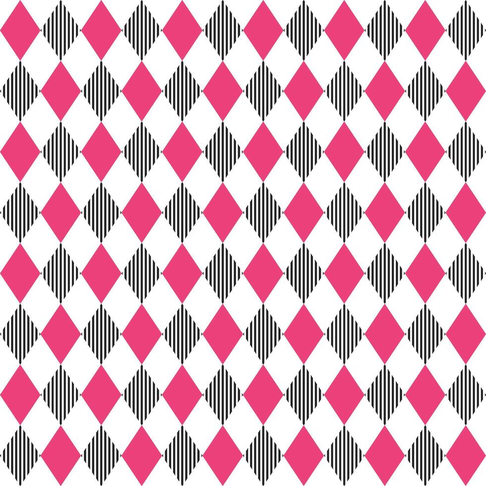 Pink and black diamond. diamond pattern. diamond pattern background. diamond background. Seamless pattern. for backdrop, decoration, Gift wrapping vector