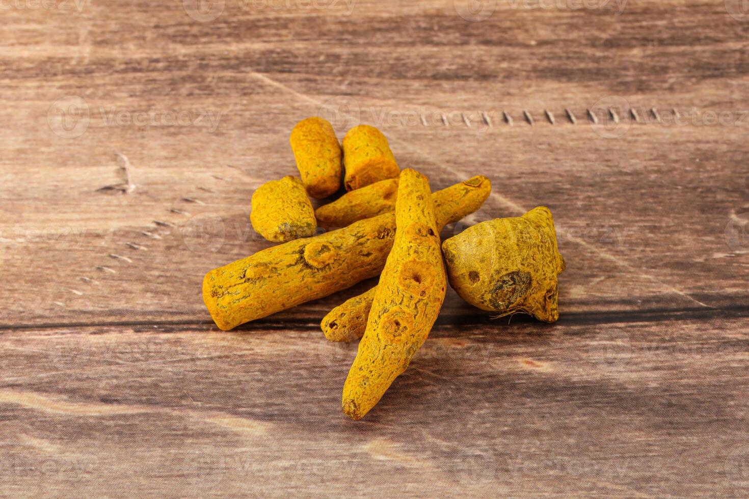 Indian spices - Turmeric root Curcuma photo