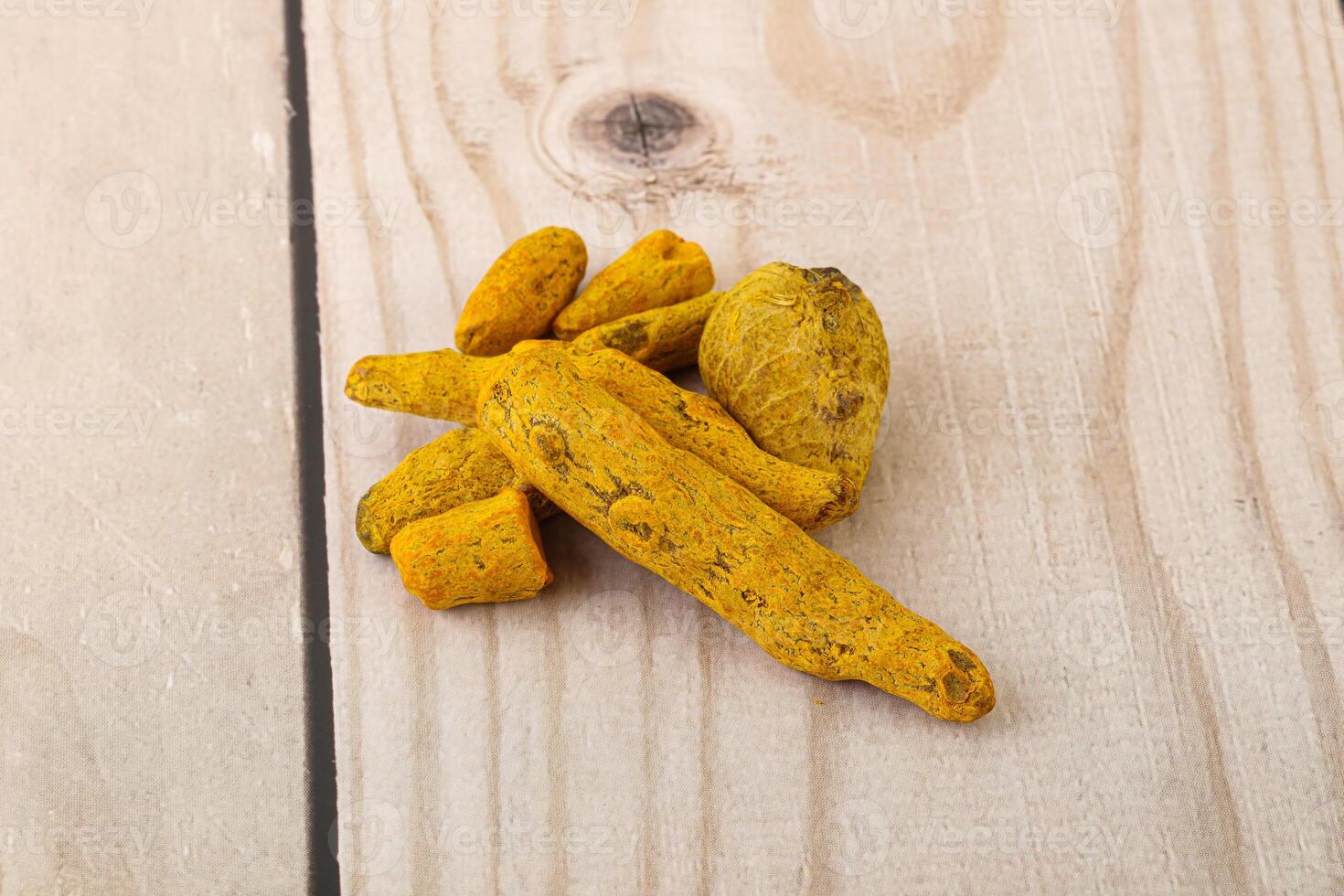 Indian spices - Turmeric root Curcuma photo
