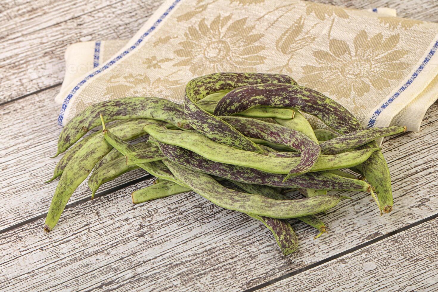 Raw green natural bean heap photo