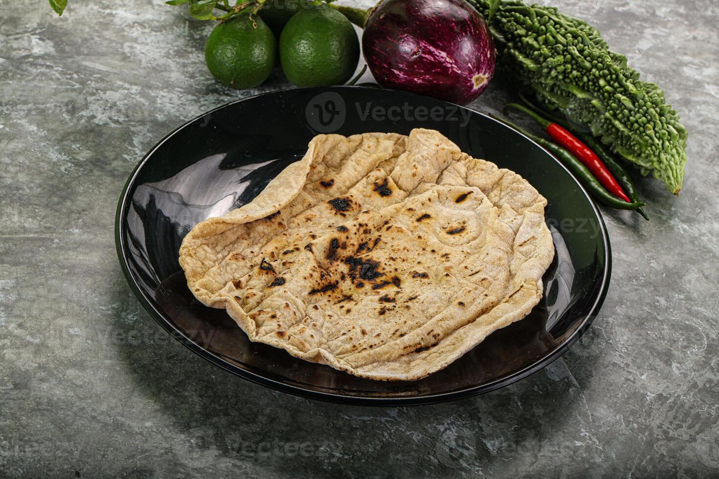 Indian traditional tandori bread - Roti photo