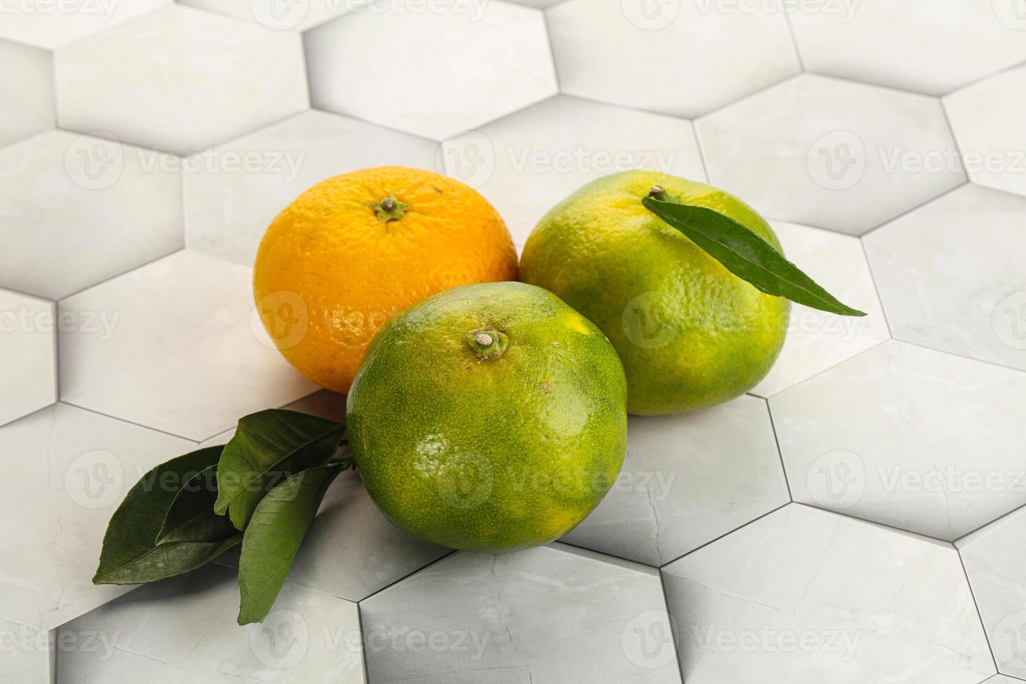 Fresh ripe sweet juicy mandarins photo