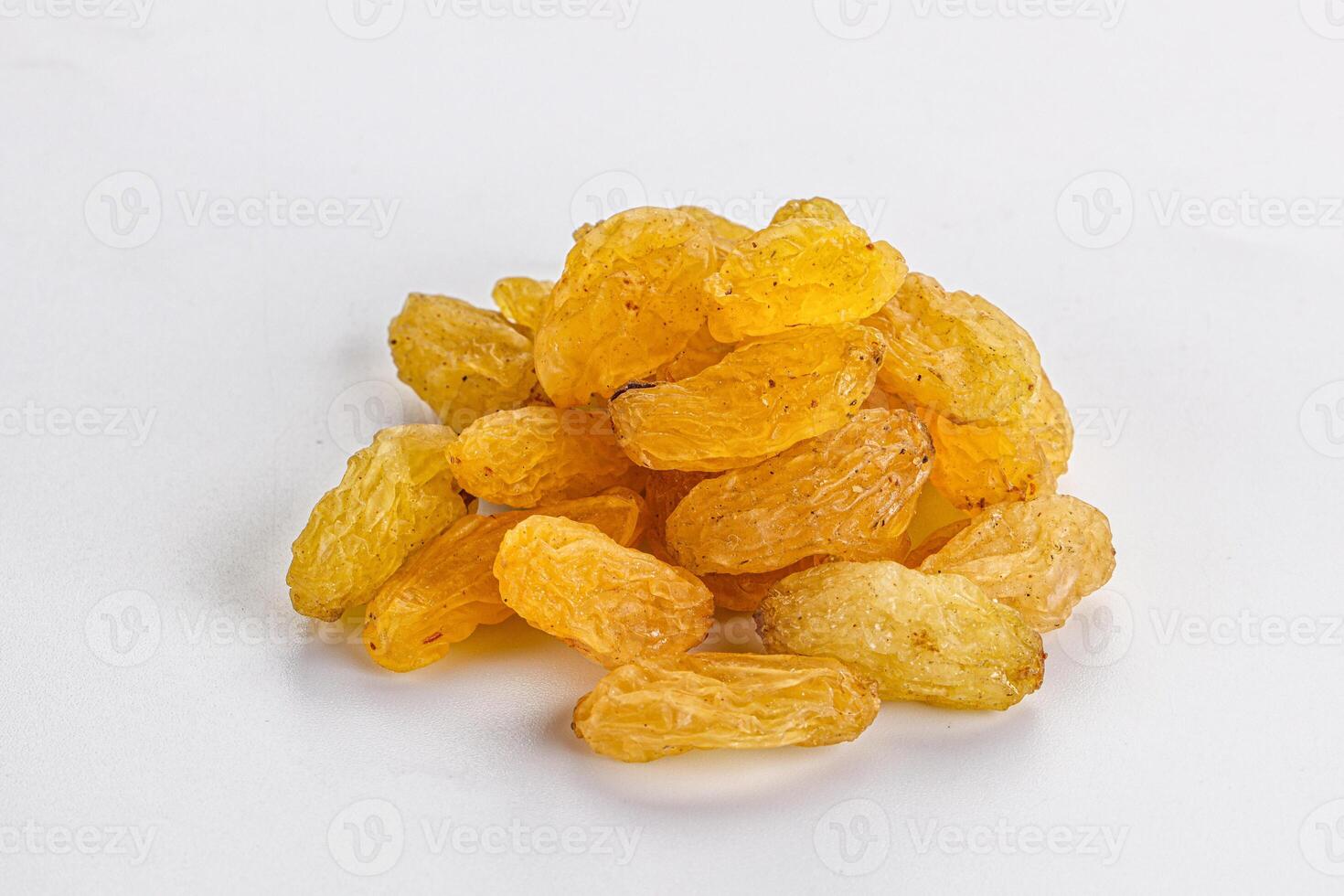 Yellow raisin - dry grape berries photo