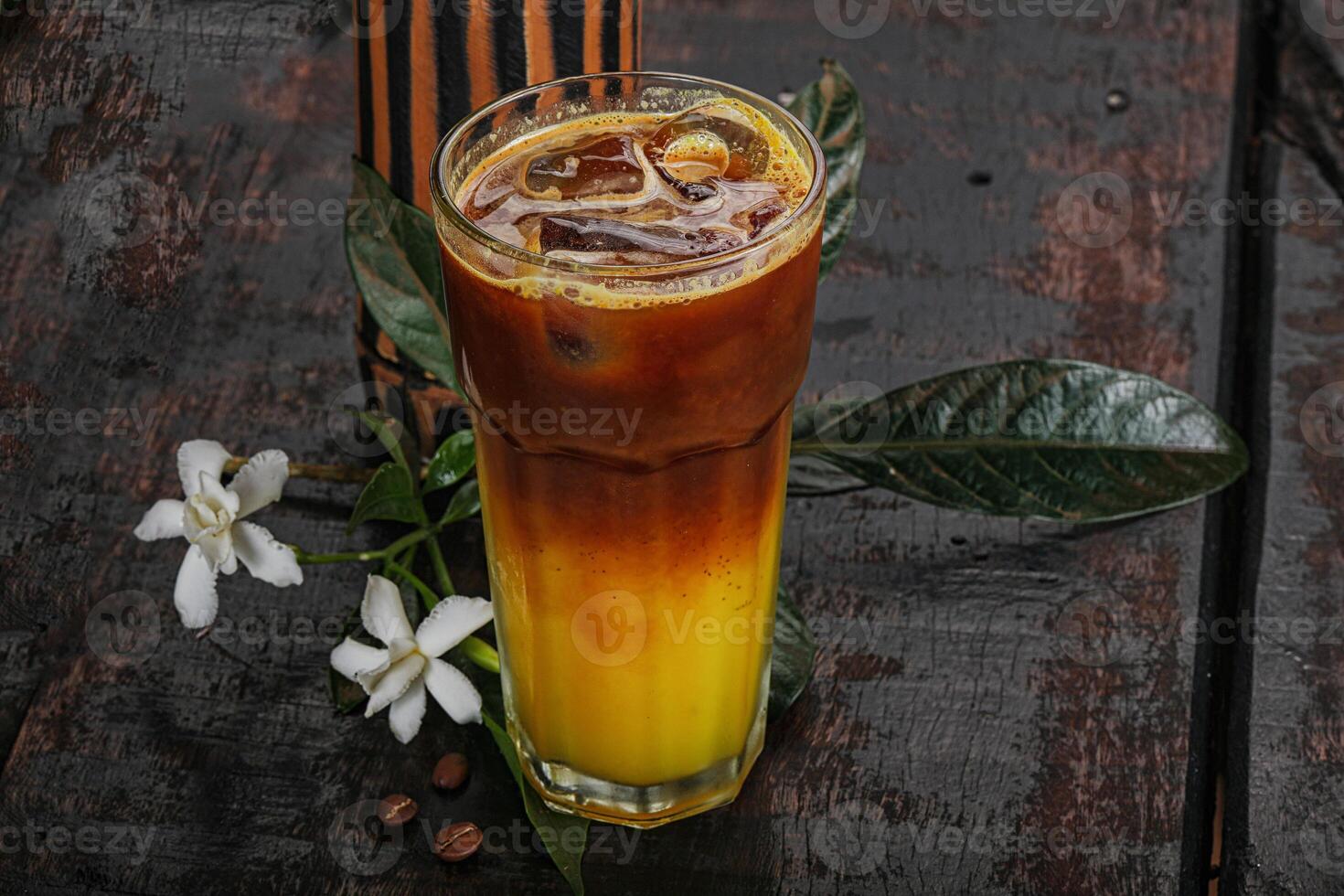 Bumble coffee with espresso and orange photo