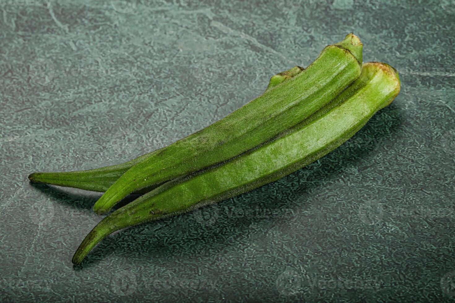 Raw organic natural okra vegetable photo
