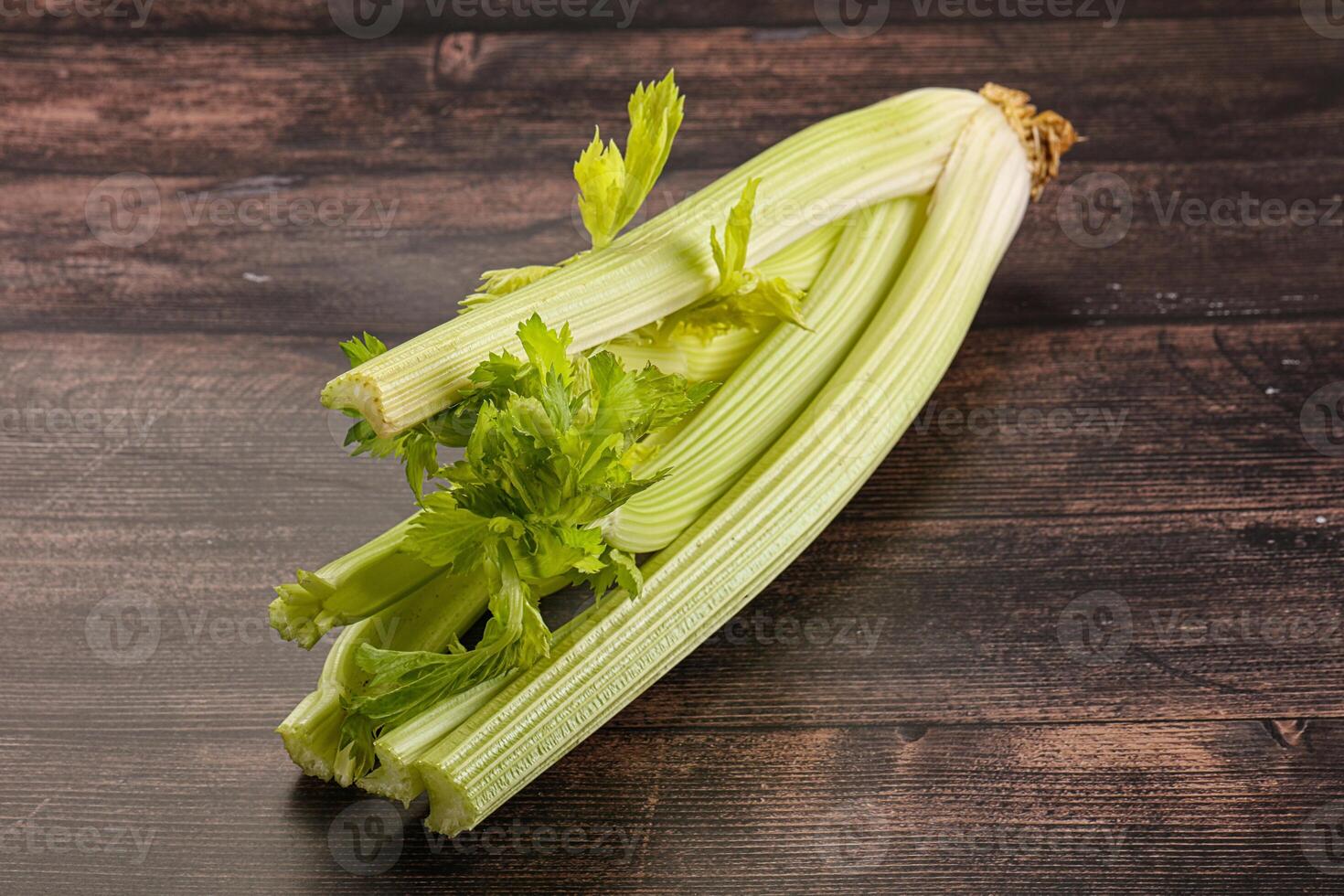 Vegan cuisine - raw celery stem photo