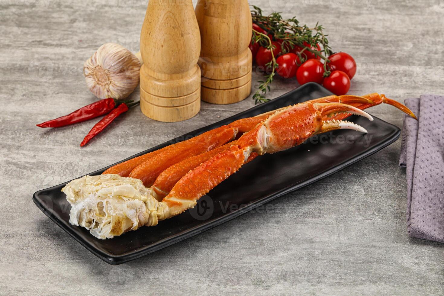 Delicous luxury crab claw legs photo