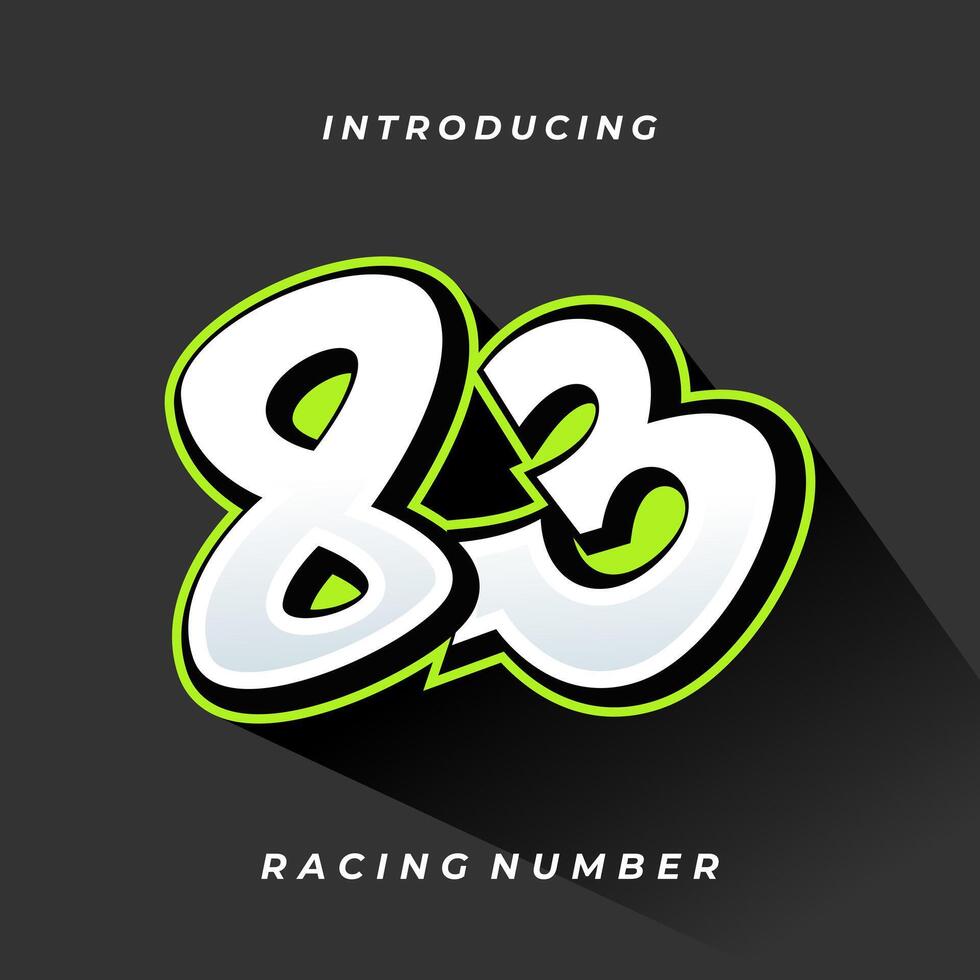 Premium Decal Racing Number Template vector