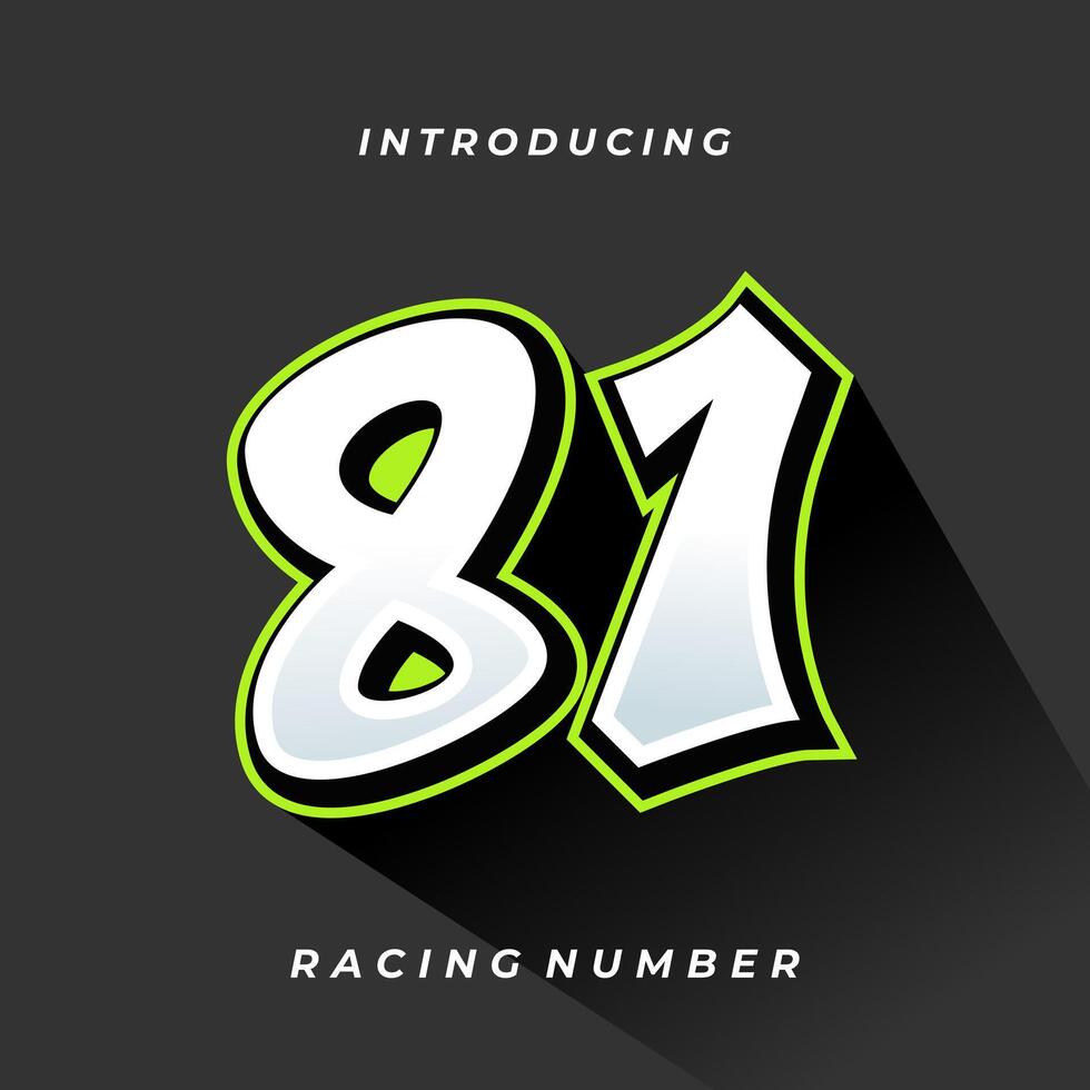 Premium Decal Racing Number Template vector