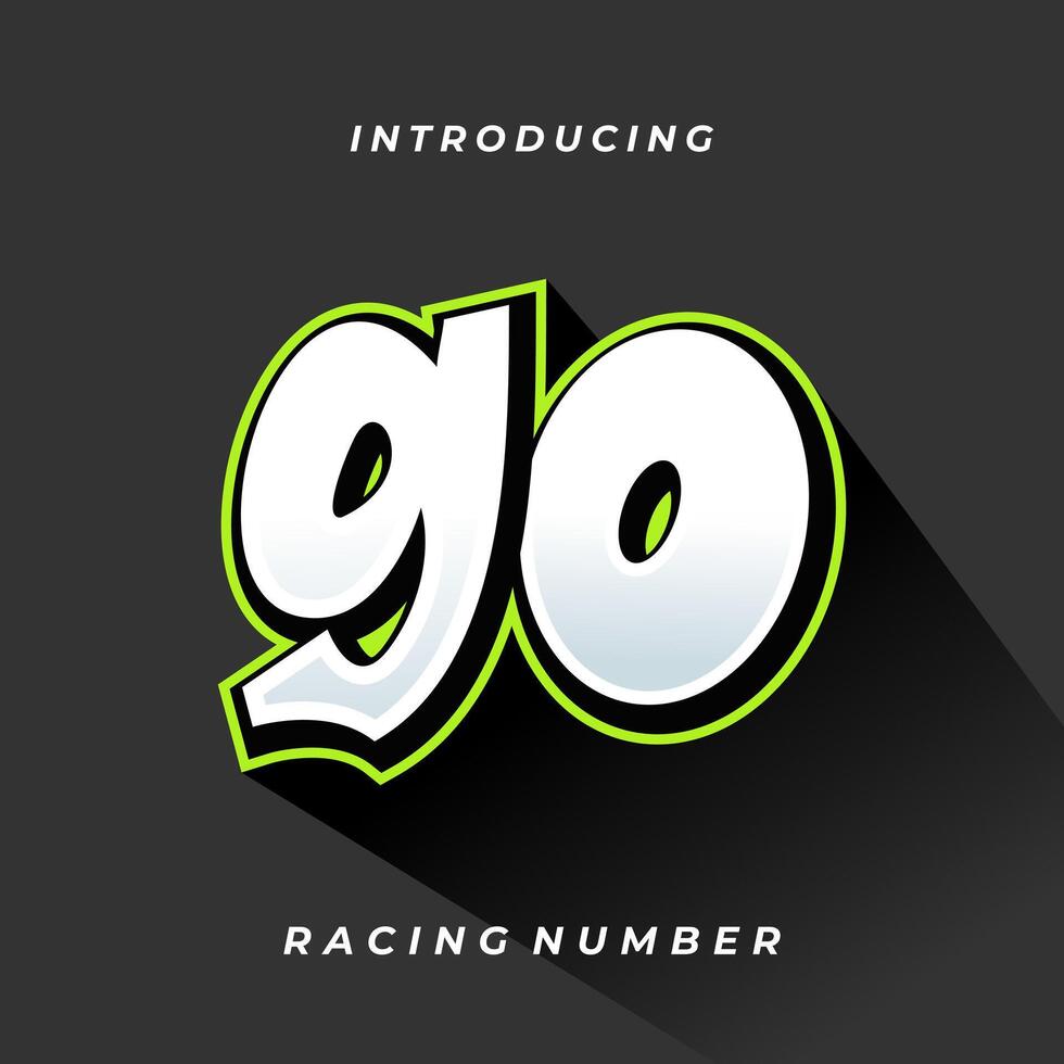 Premium Decal Racing Number Template vector