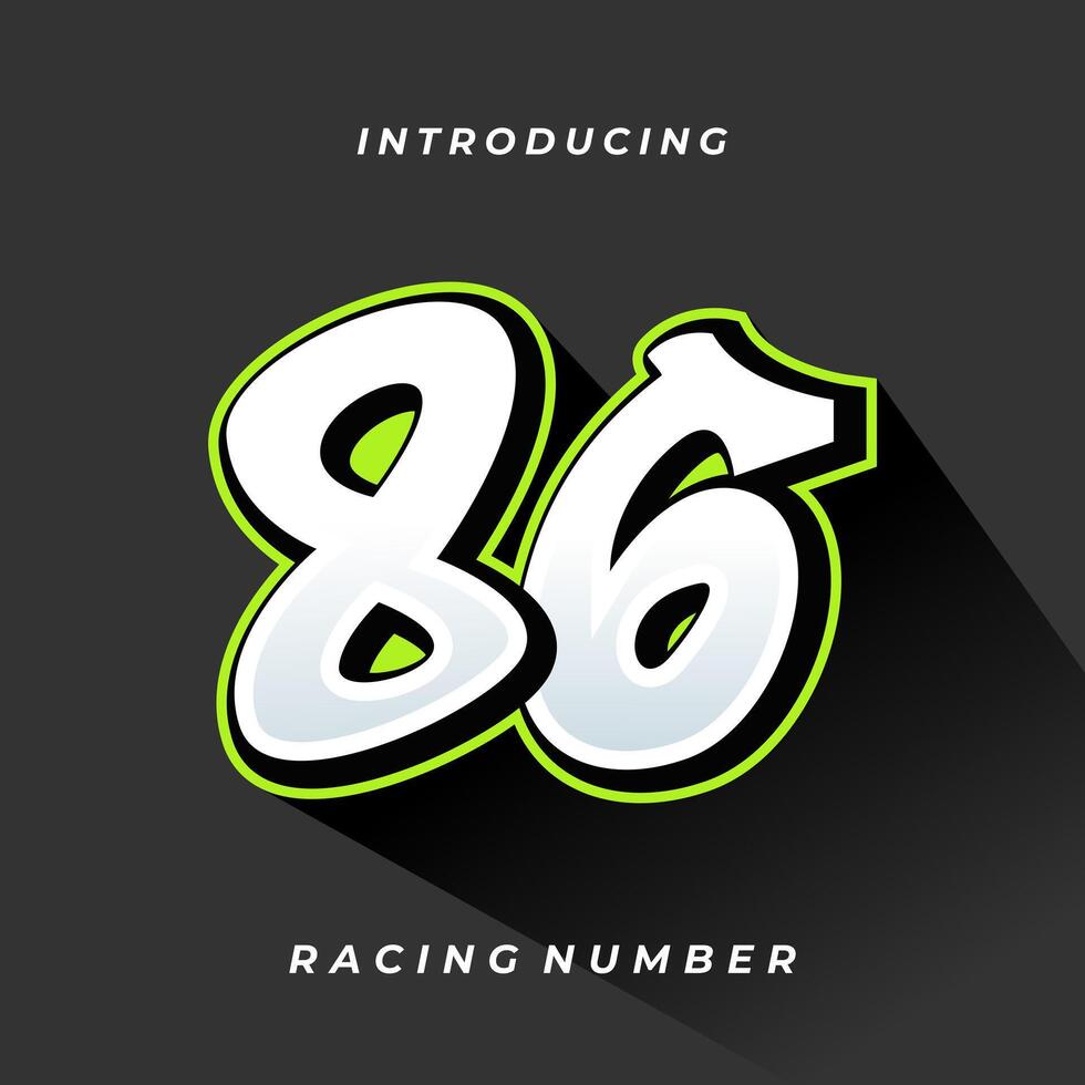 Premium Decal Racing Number Template vector