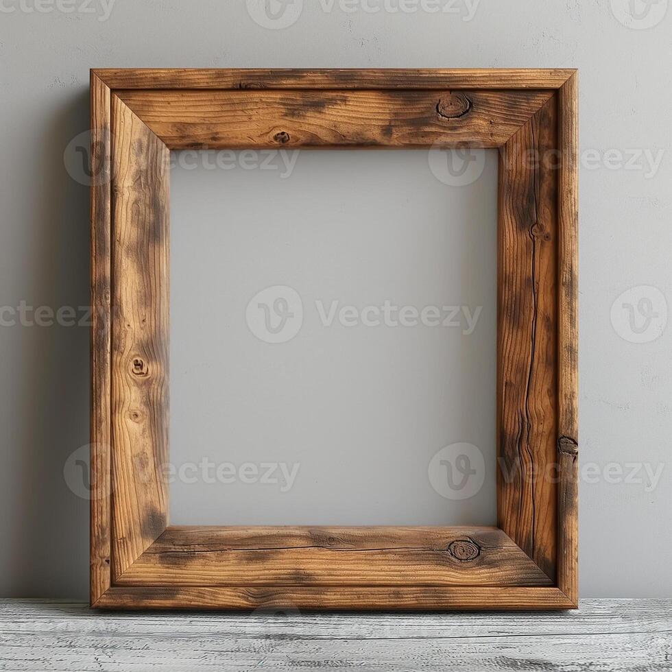 Frame mockup, DINA vertical frame mockup, aestetic, wooden frame photo