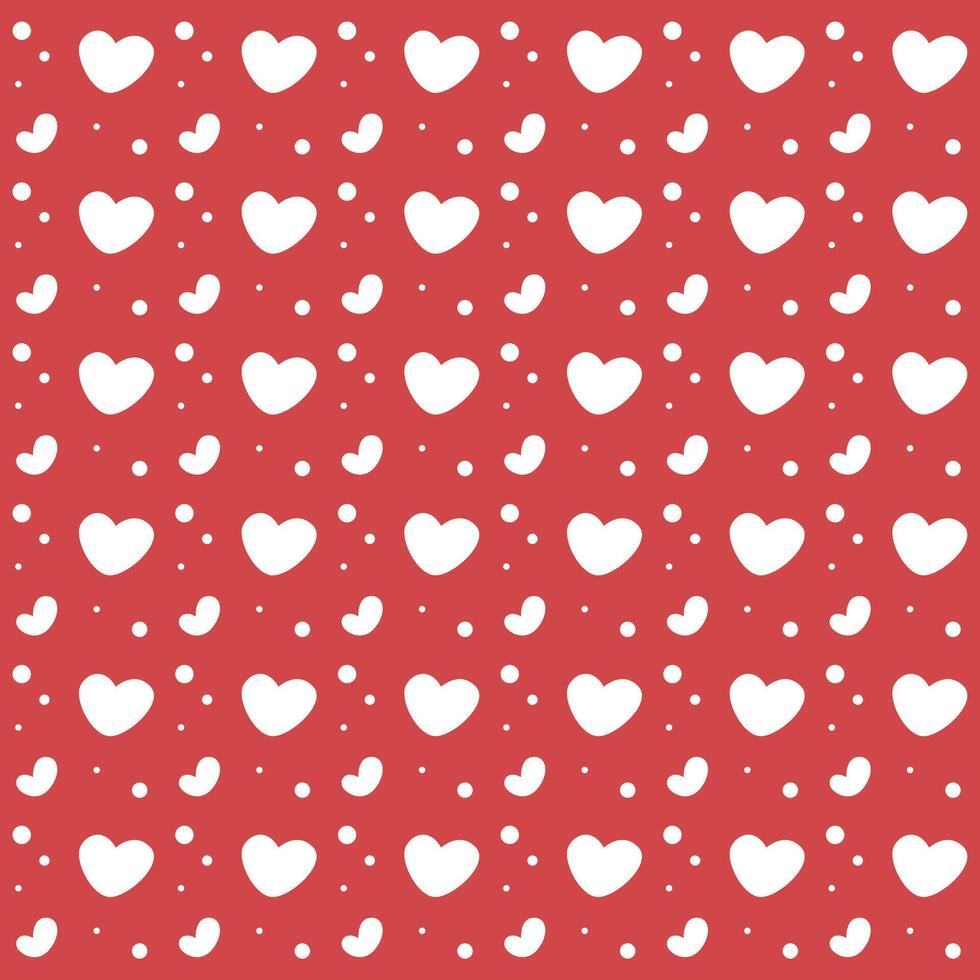 cute red pastel love and heart seamless pattern design background vector