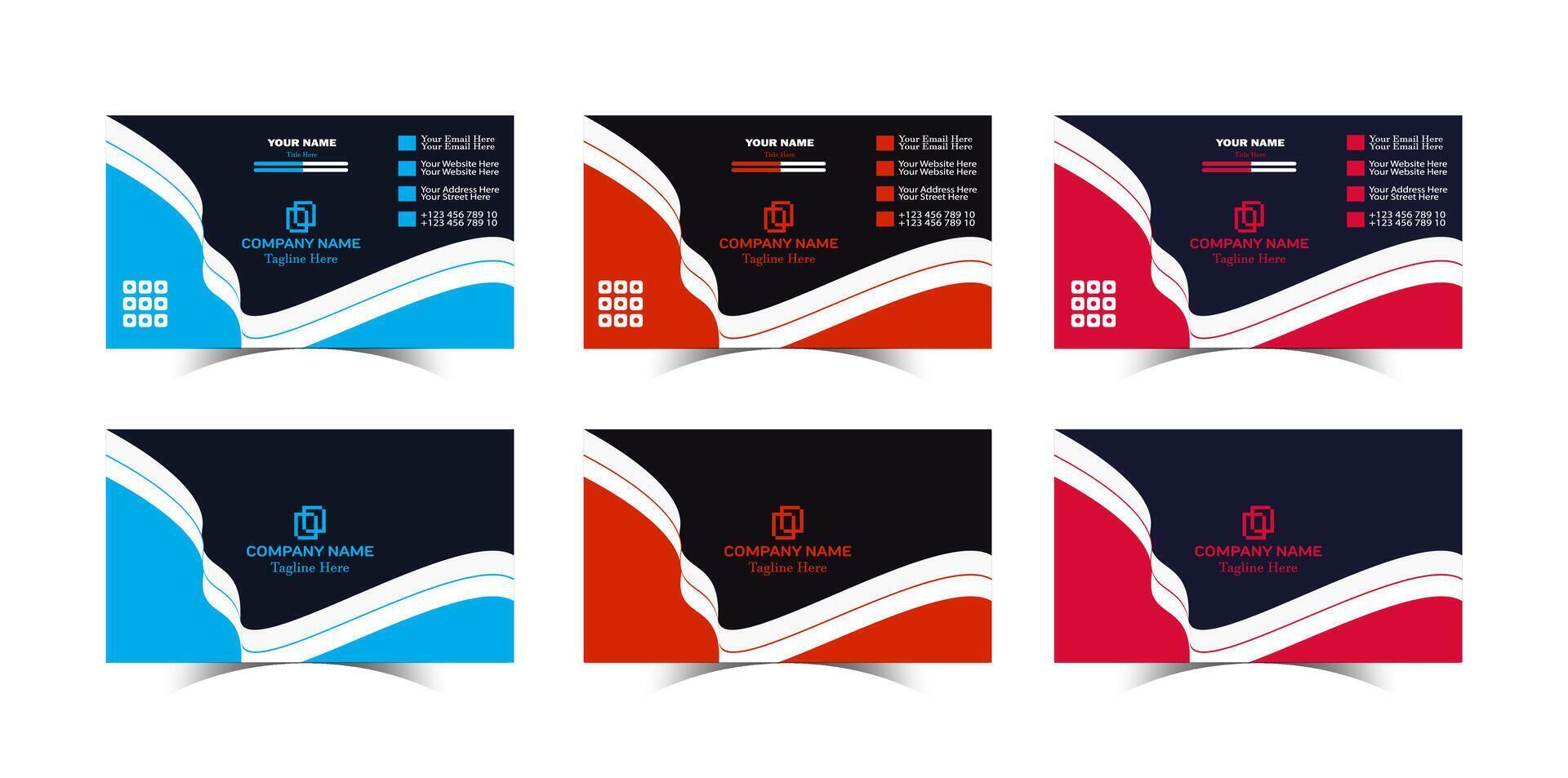 Professional Modern Creative and Clean Corporate visiting Business Card design Template vector