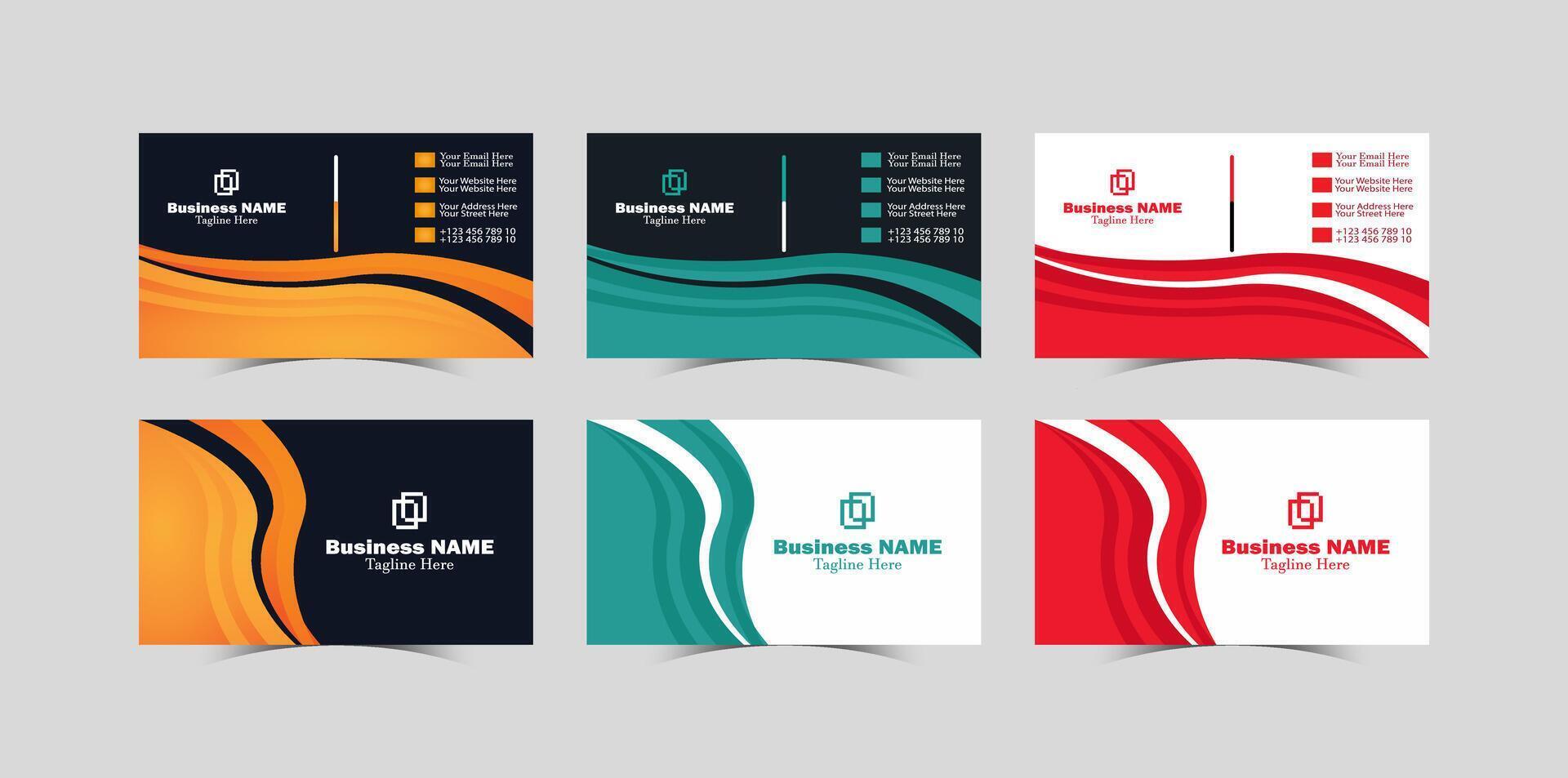 Professional Modern Creative and Clean Corporate Business Card design Template vector