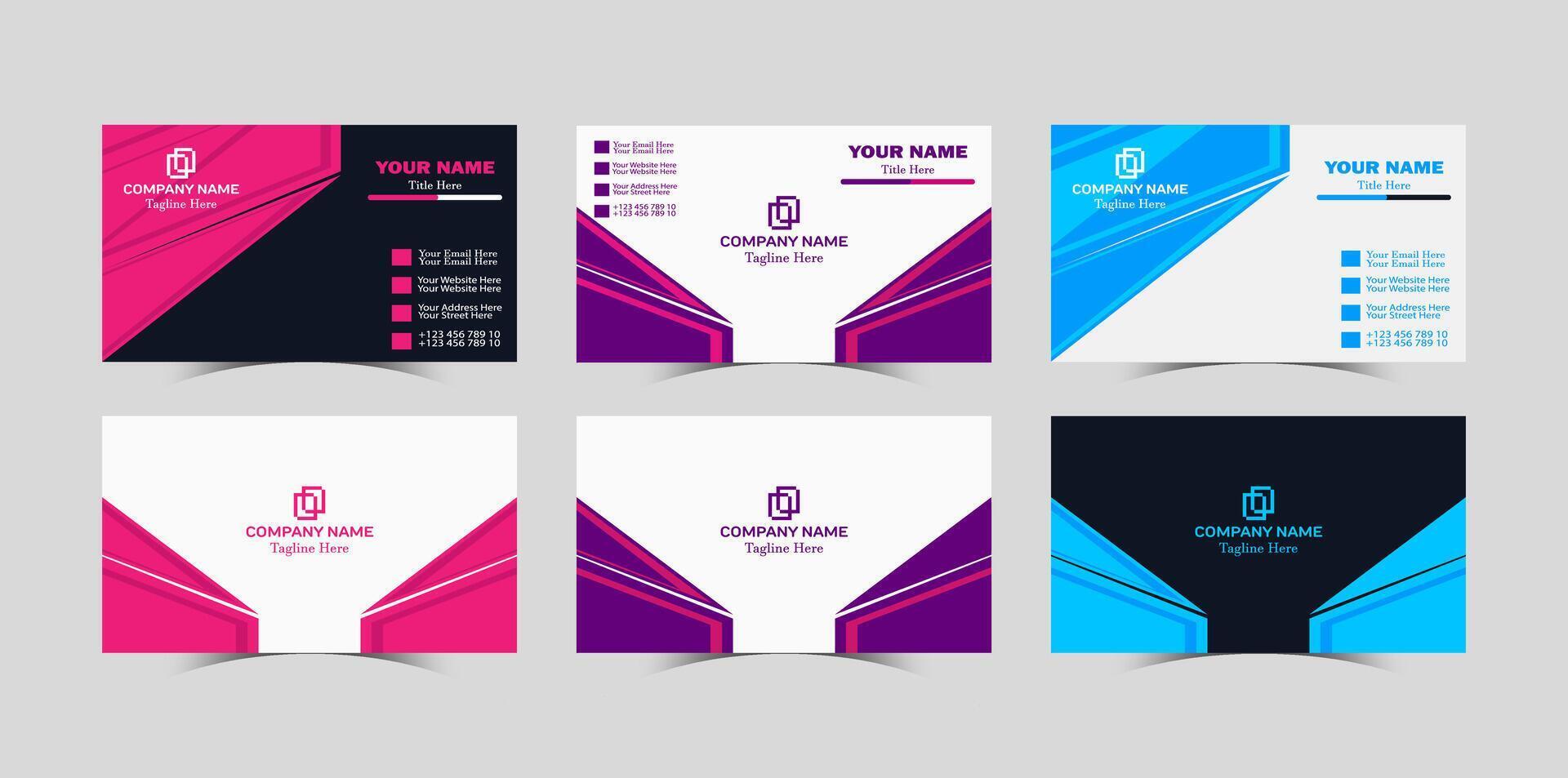 Professional Modern Creative and Clean Corporate Business Card design Template vector