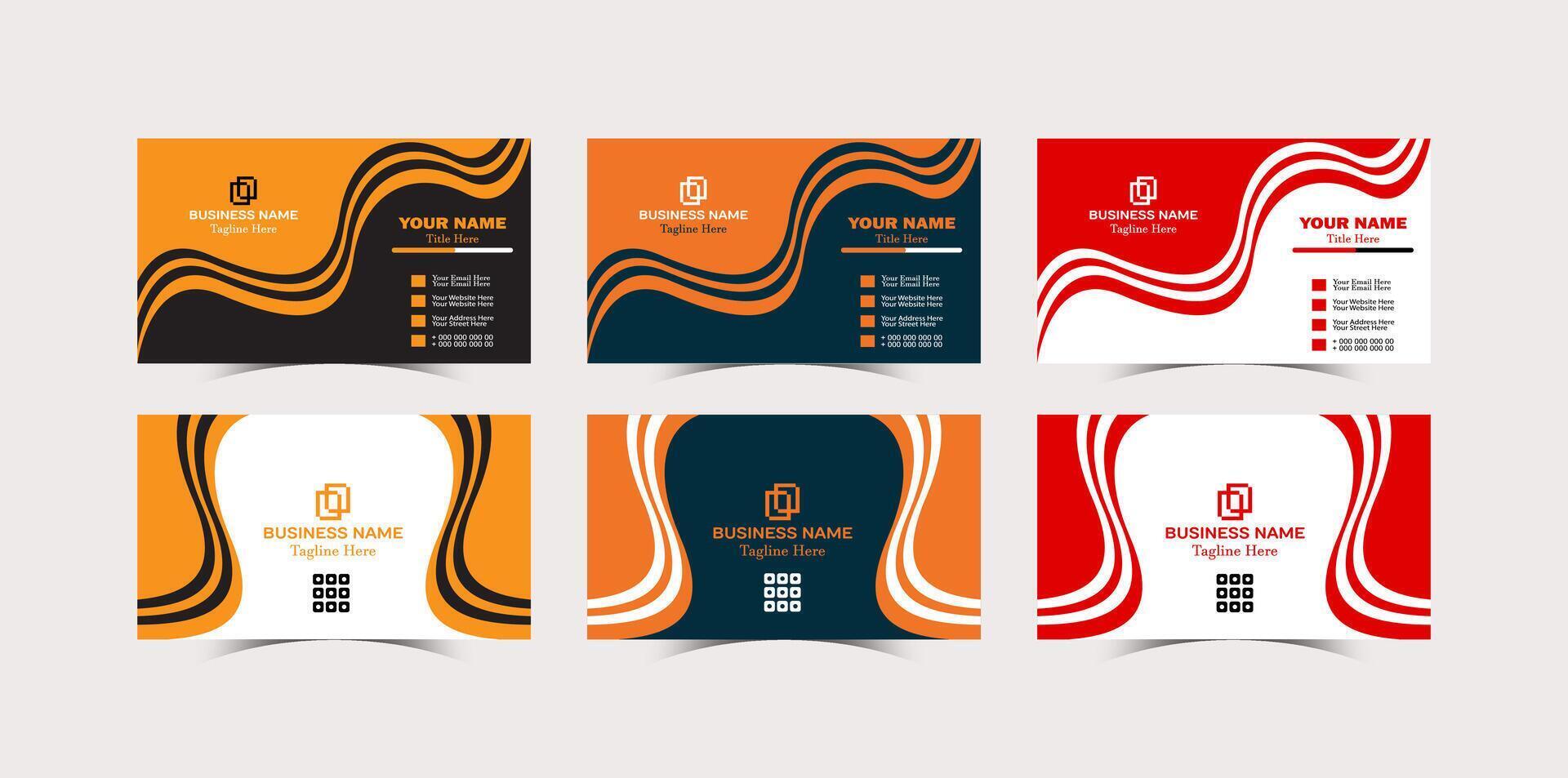 Professional Modern Creative and Clean Corporate Business Card design Template vector