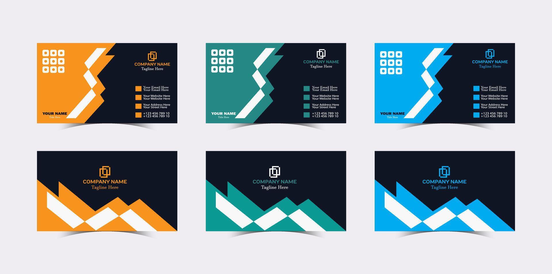 Professional Modern Creative and Clean Corporate visiting Business Card design Template vector