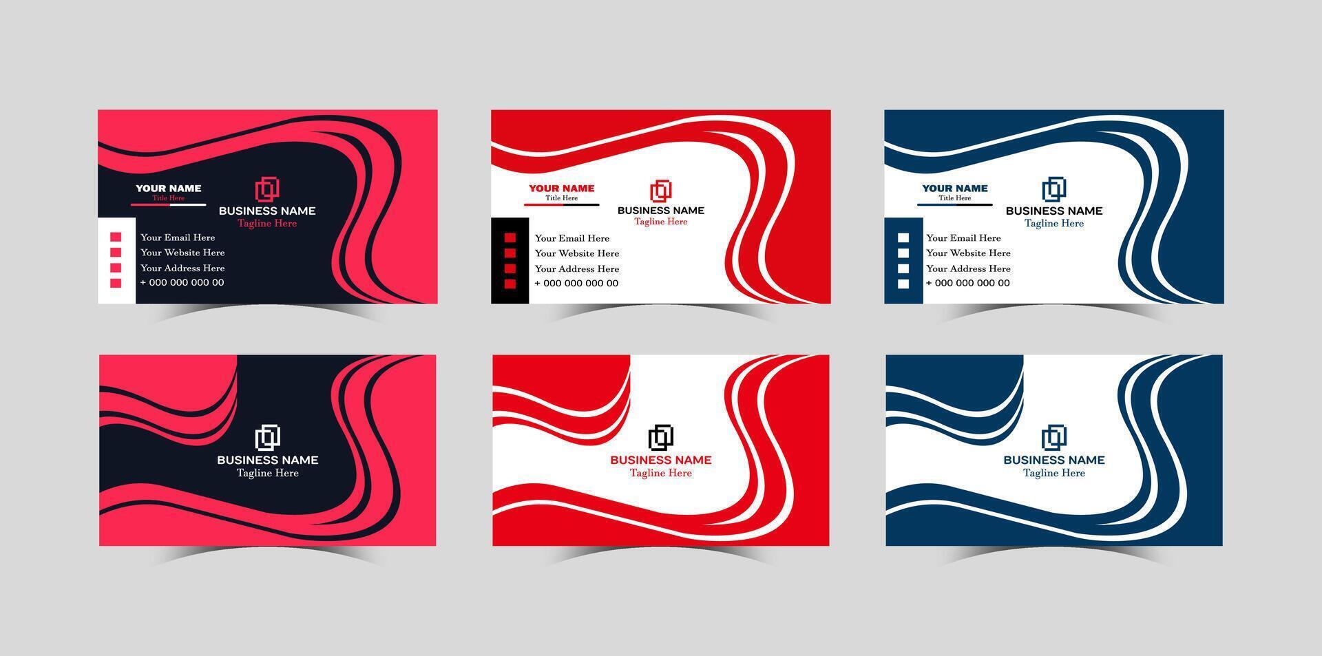 Professional Modern Creative and Clean Corporate Business Card design Template vector
