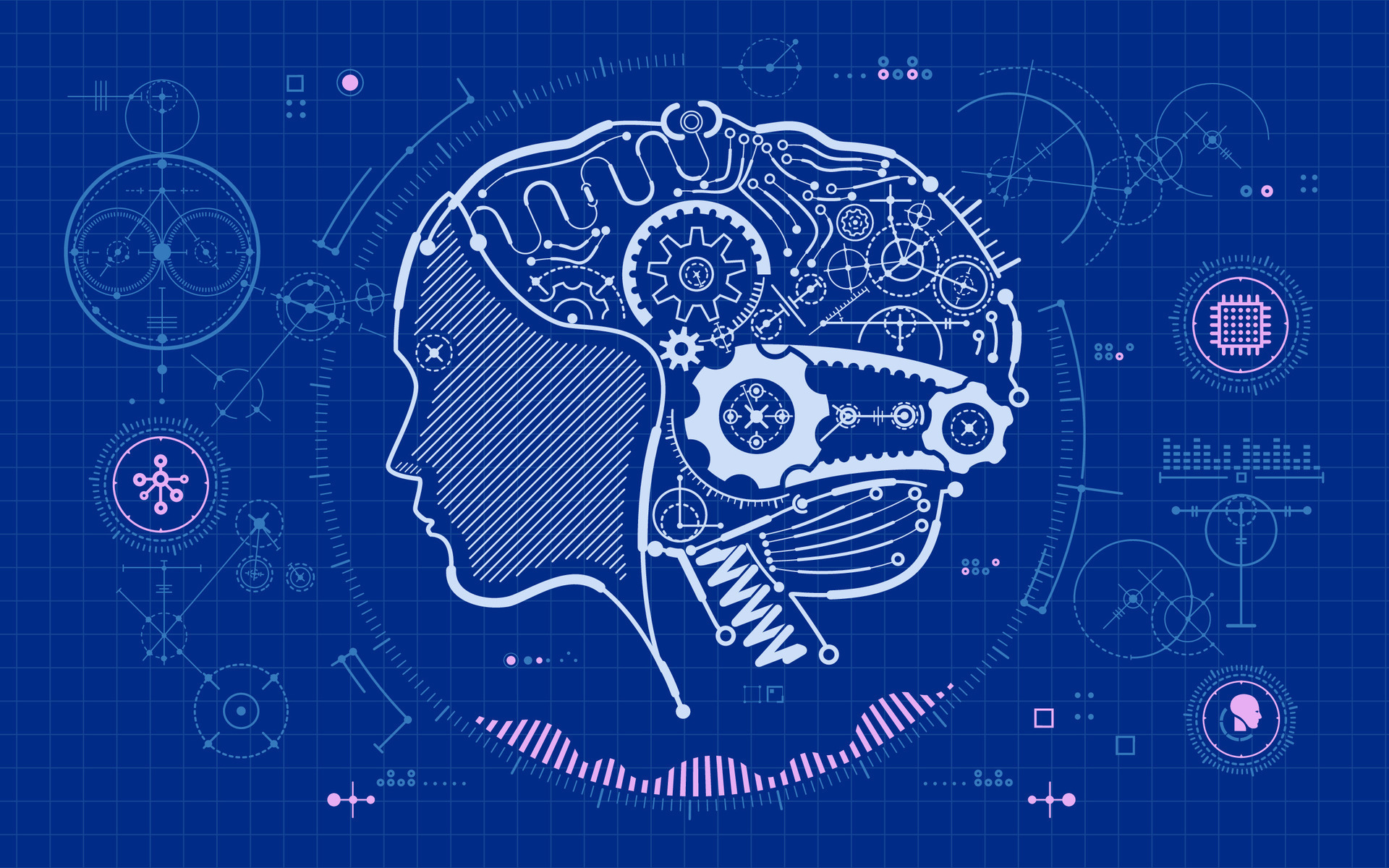 concept of machine learning, graphic of deep learning diagram of AI ...
