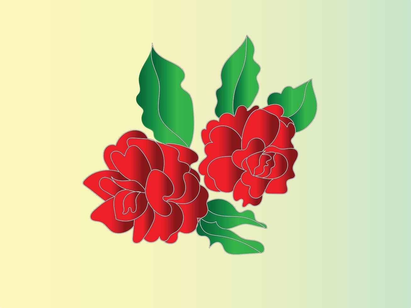 Hand drawn simple flower outline vector