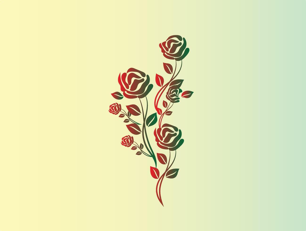 Hand drawn simple flower outline vector