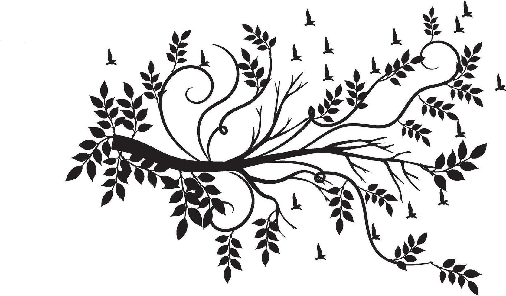 flying flock of birds flight bird silhouettes isolated black doves or seagulls collection vector