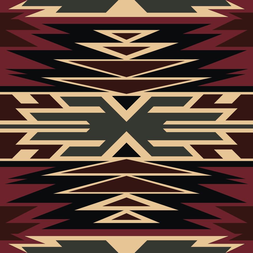 Navajo ethnic pattern, high geometric, Eastern, Aztec and Germanic tribes. Seamless pattern or background banner vector