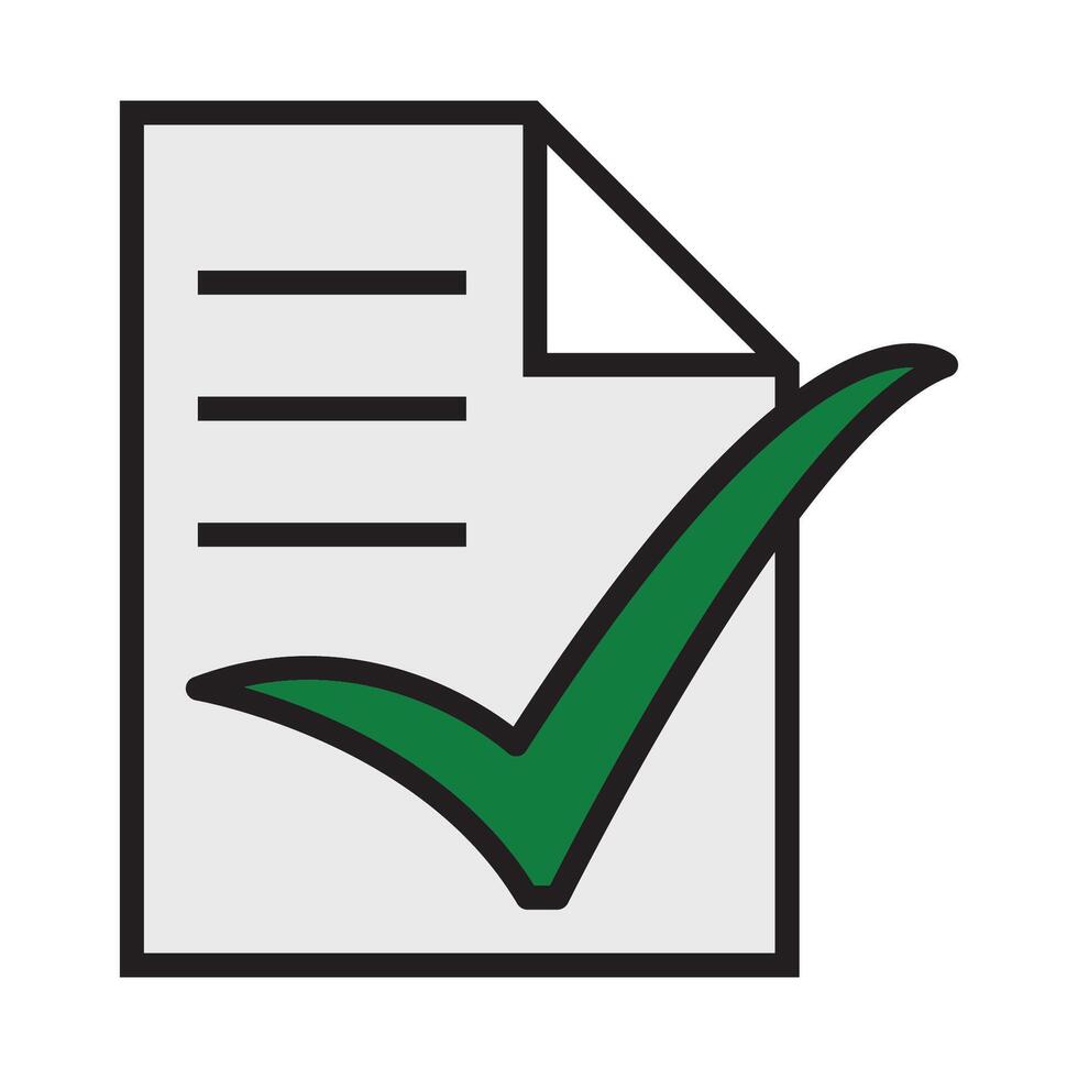 Document icon. Agreement. Validity. White background. vector