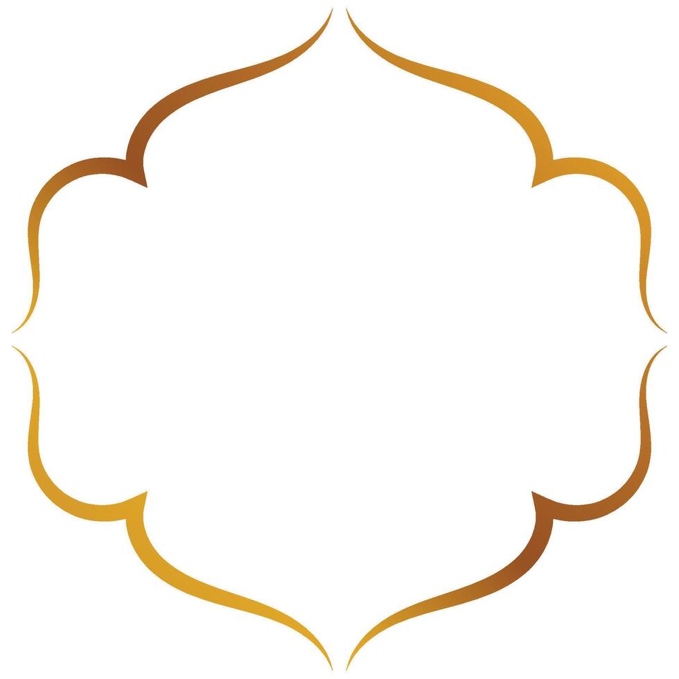 Thai pattern frame golden simple border border for decoration Graphic elements vector