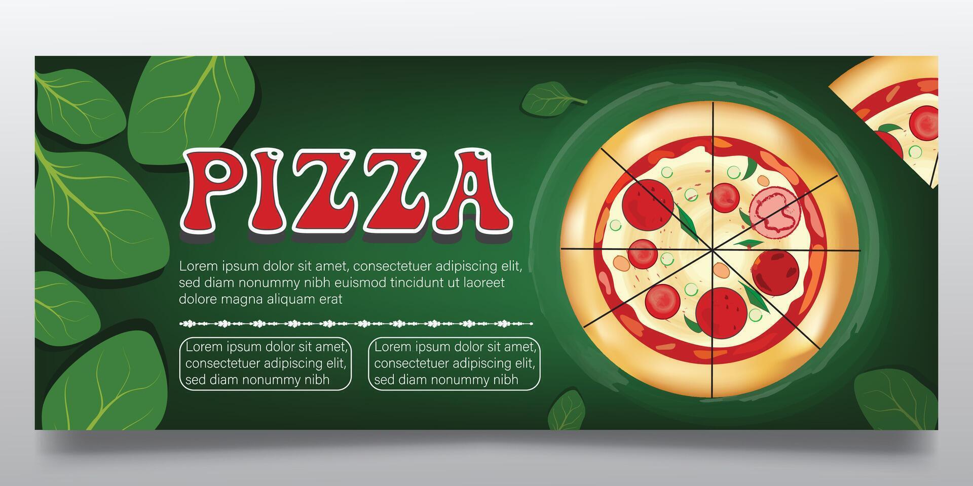 Pizza and fast food banner design vector
