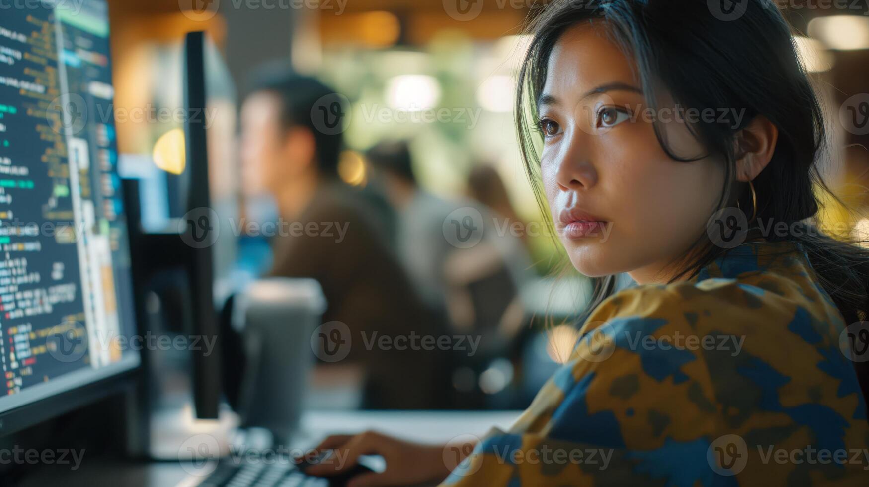 Focused Software Developer at Work photo