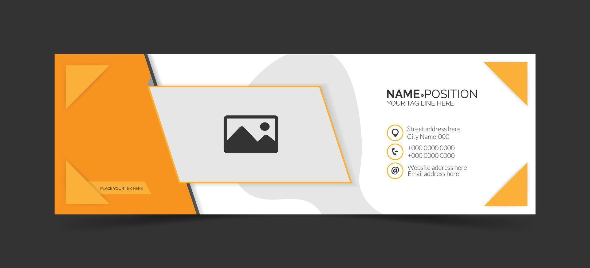 Email signature template design vector