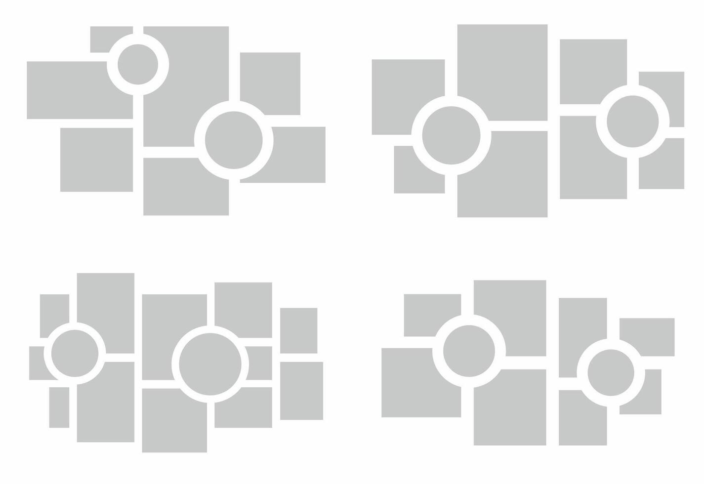 Pictures or photos frame collage. comics page grid layout abstract photo frames and digital photo wall template vector