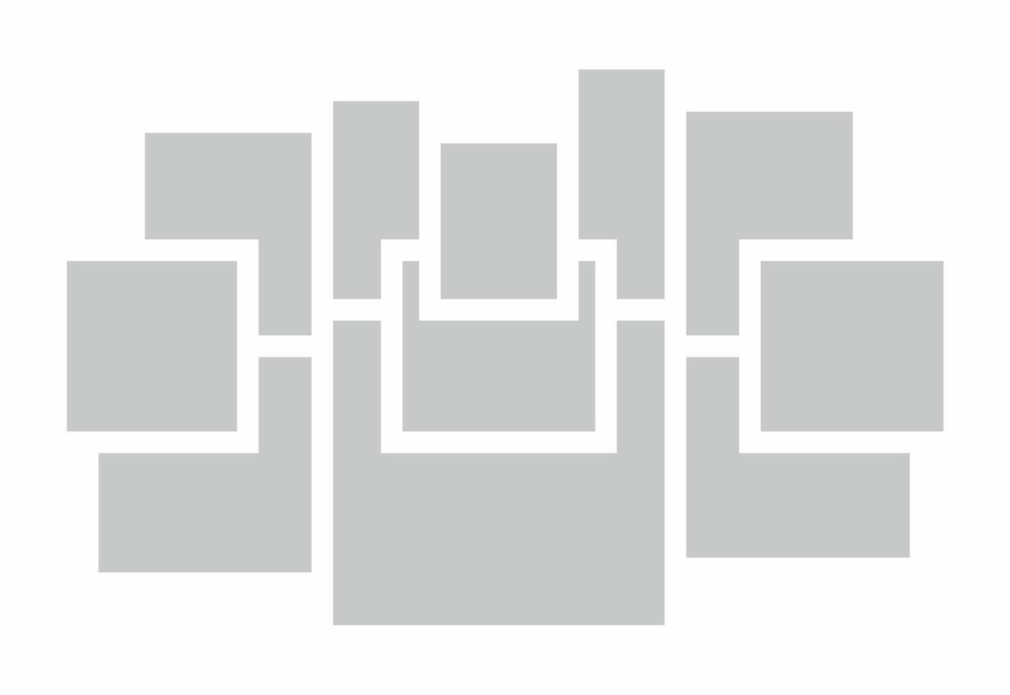 Pictures or photos frame collage abstract photo frames and digital photo wall template vector