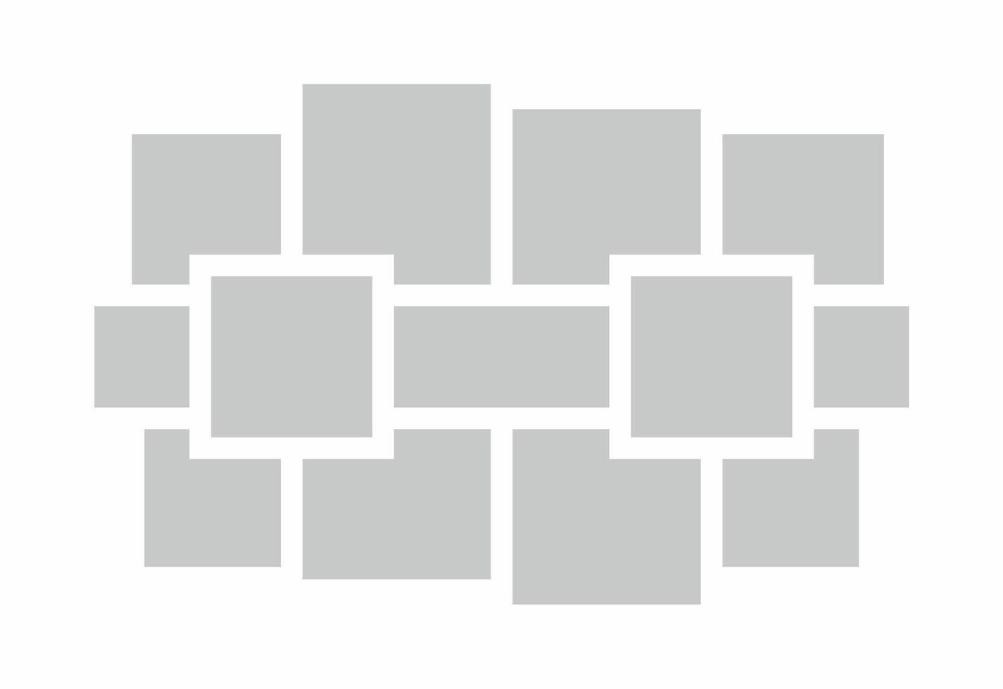 Pictures or photos frame collage abstract photo frames and digital photo wall template vector