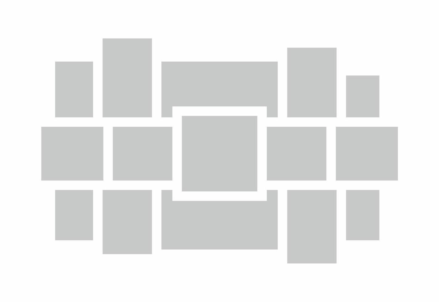 Pictures or photos frame collage abstract photo frames and digital photo wall template vector