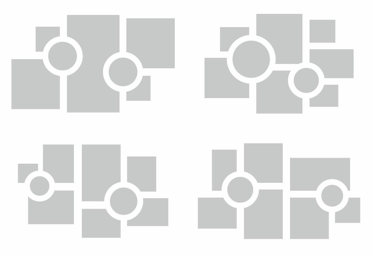 Pictures or photos frame collage. comics page grid layout abstract photo frames and digital photo wall template vector