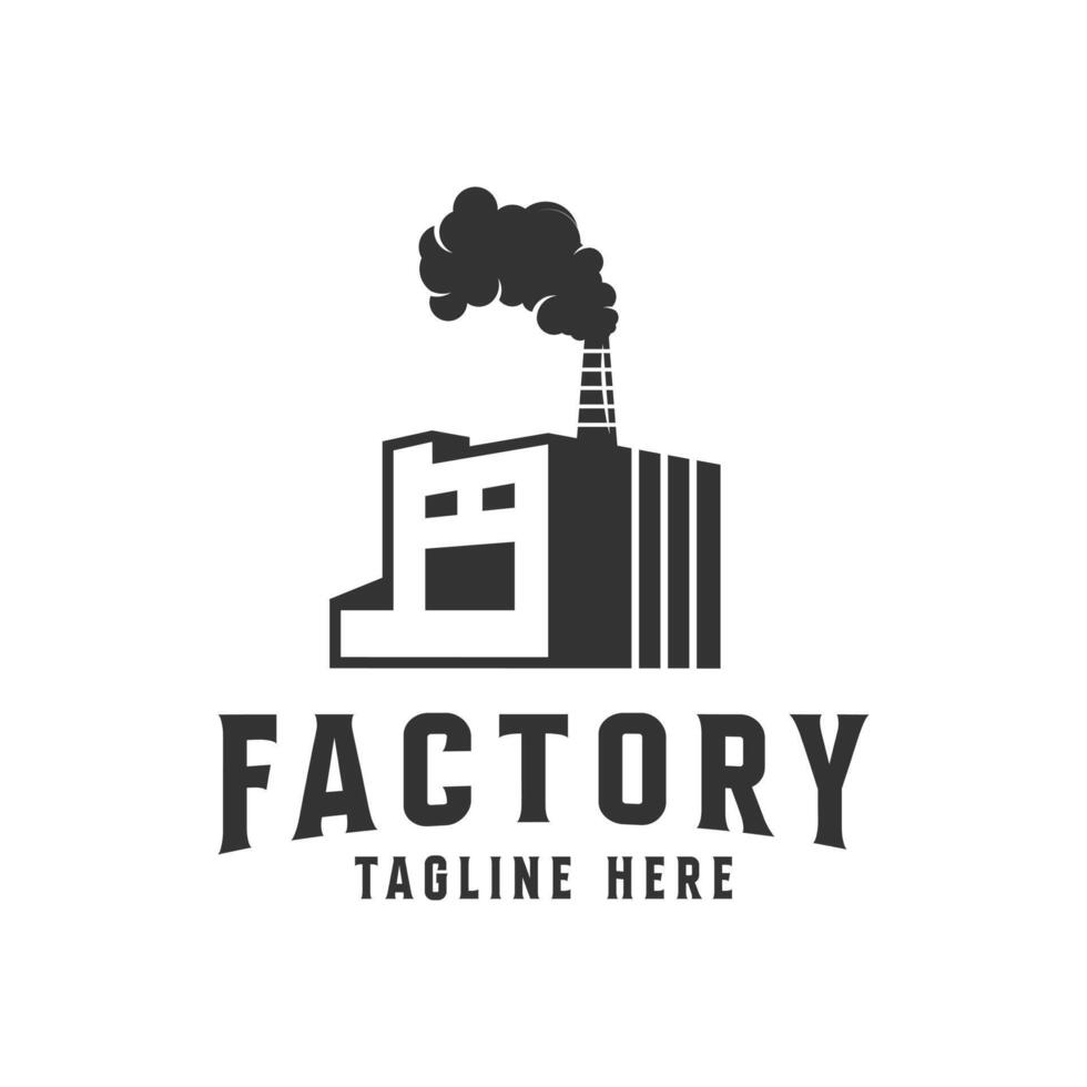 factory building construction logo vector