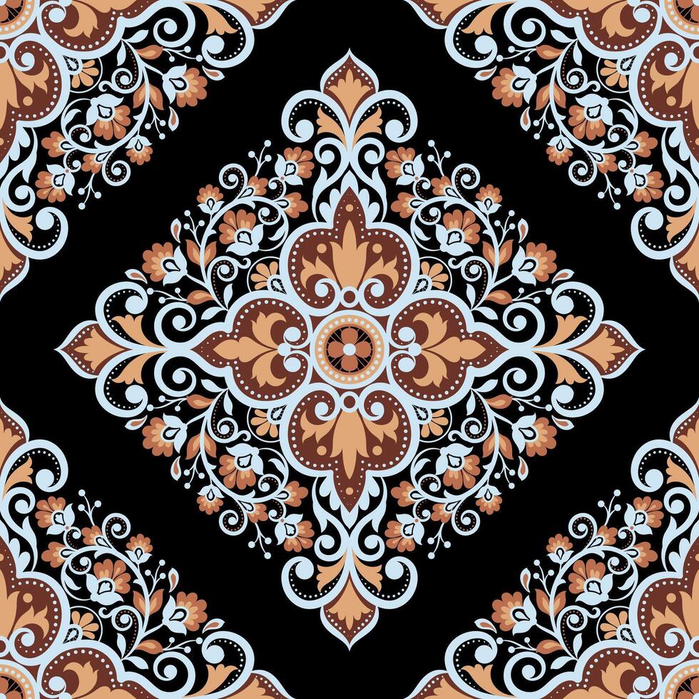 Seamless pattern background Geometric ethnic oriental ikat seamless pattern traditional Design for background, carpet, wallpaper, clothing, wrapping, Batik, fabric, illustration embroidery. vector