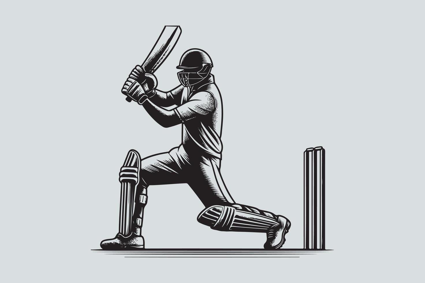 Cricket Player Illustration Free Download vector