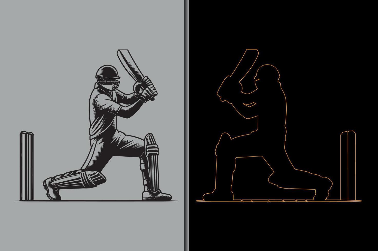 Cricket Player Illustration Free Download vector