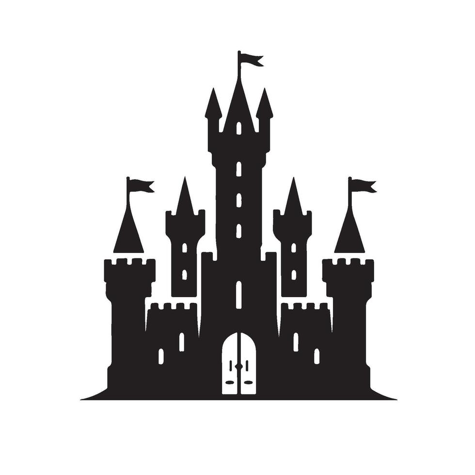 Silhouette of a Castle vector