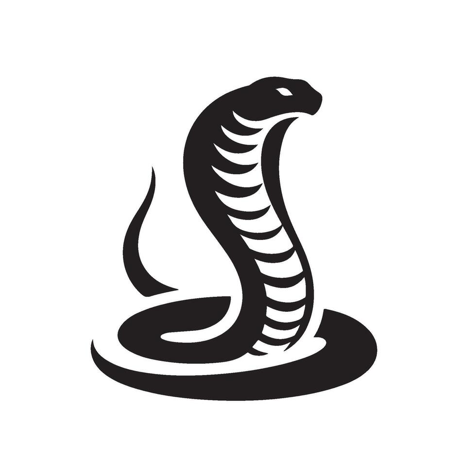 Silhouette of a King Cobra Snake vector