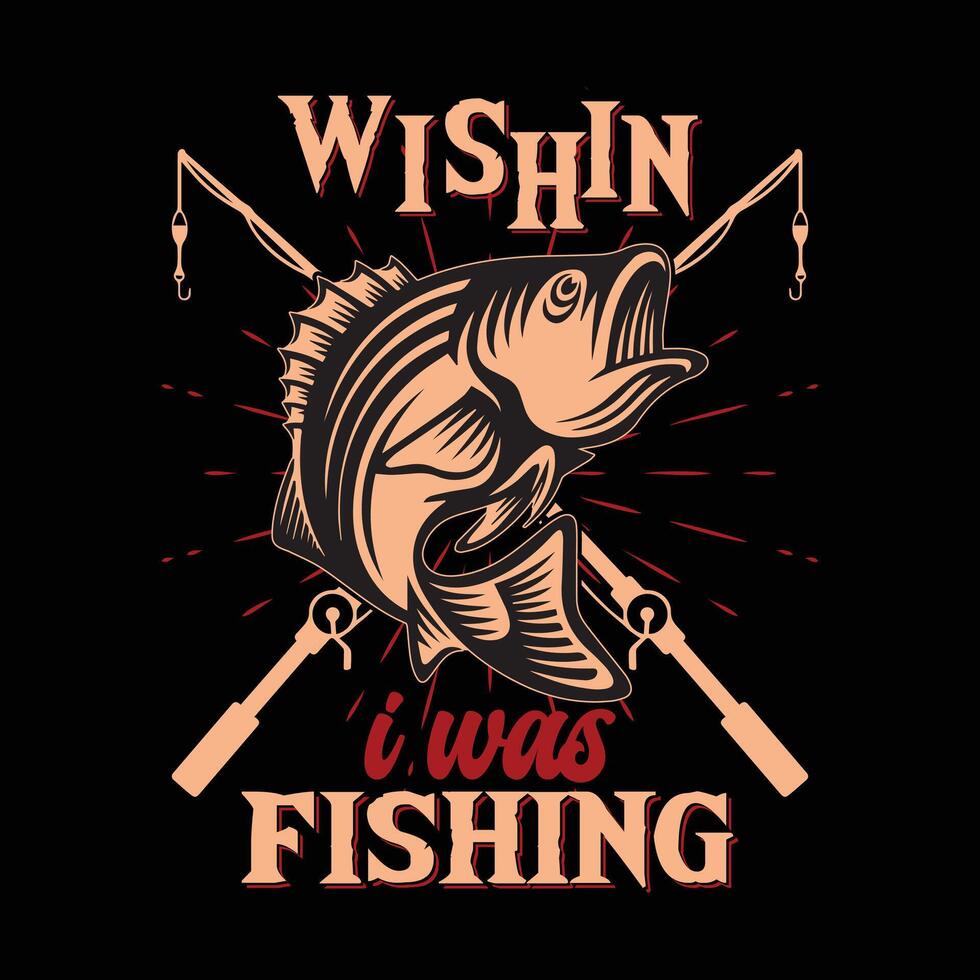 fishing t shirt design vector