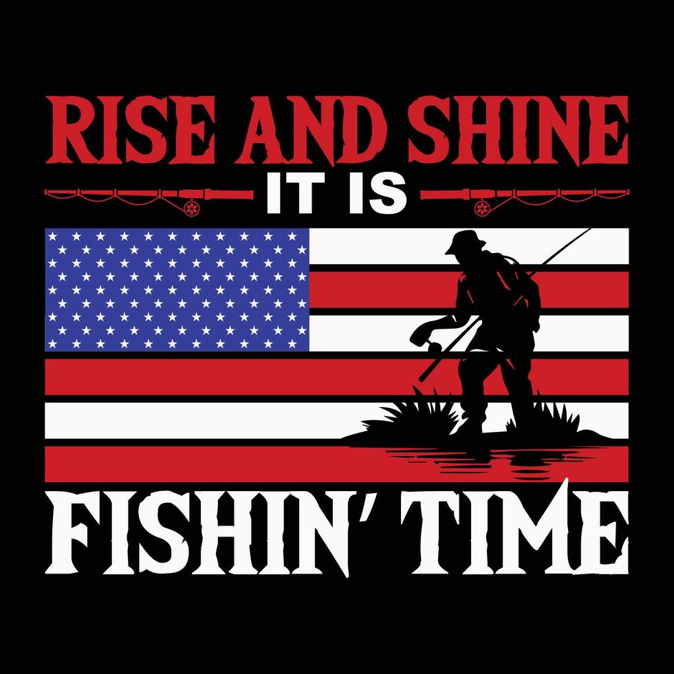 fishing t shirt design vector