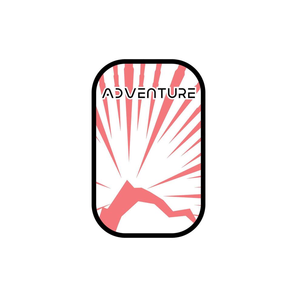 Mountain adventure badge logo graphic illustration on background vector