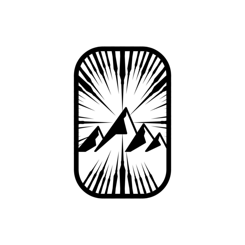 Mountain adventure badge logo graphic illustration on background vector